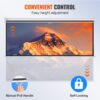 VEVOR Projektion Beamer Leinwand 254 cm HD 4K Outdoor Indoor Manuelle Projektor Screen Schnelles Klappbare Tragbare Filmleinwand 16: 9 für Heimkino, Camping und Freizeitveranstaltungen Schwarz – Bild 4