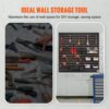 VEVOR 2er-Set Wandpanel Werkzeugwand 129,1x129,1cm Wandpaneel MDF Werkzeughalter Organizer, Lamellenwand Slatwall Stecktafel Pegboard Wandhalterung Ideal für Werkstatt Lager Keller Werkbank Garage – Bild 4