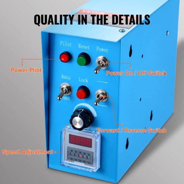 VEVOR Schweißdrehtisch 120 W Schweißpositionierer 0,5–6U/min Manipulator 25 kg(Horizontal)/50 kg(vertikal) Drehtisch 0–90° Neigungswinkel KD200-Dreibackenfutter zum Schneiden, Schleifen, Montieren – Bild 5 VEVOR Schweißdrehtisch 120 W Schweißpositionierer 0,5–6U/min Manipulator 25 kg(Horizontal)/50 kg(vertikal) Drehtisch 0–90° Neigungswinkel KD200-Dreibackenfutter zum Schneiden, Schleifen, Montieren – Bild 5