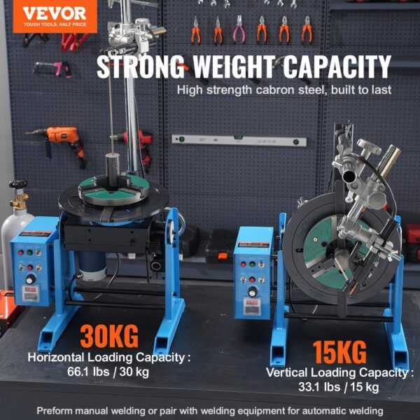 VEVOR Schweißdrehtisch 80 W Schweißpositionierer 1-12 U/min Manipulator 30 kg(Horizontal)/15 kg(vertikal) Drehtisch 0–90° Neigungswinkel KD200-Dreibackenfutter zum Schneiden, Schleifen, Montieren – Bild 2 VEVOR Schweißdrehtisch 80 W Schweißpositionierer 1-12 U/min Manipulator 30 kg(Horizontal)/15 kg(vertikal) Drehtisch 0–90° Neigungswinkel KD200-Dreibackenfutter zum Schneiden, Schleifen, Montieren – Bild 2