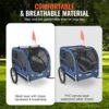 VEVOR Hundeanhänger 45 kg Fahrradanhänger Kohlenstoffstahl + 600D Oxford-Gewebe + PP faltbar 1440 x 725 x 845 mm als Anhänger Gefaltete Größe 810 x 570 x 195 mm Blau – Bild 4 VEVOR Hundeanhänger 45 kg Fahrradanhänger Kohlenstoffstahl + 600D Oxford-Gewebe + PP faltbar 1440 x 725 x 845 mm als Anhänger Gefaltete Größe 810 x 570 x 195 mm Blau – Bild 4