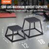 VEVOR Plyometrische Sprungbox, 305 mm Plyo-Box, Plyometrische Plattform Plyobox Schwarz, Rutschfeste Fitness-Übungs-Step-Up-Box für Heimtraining, Konditions-Krafttraining, Oberschenkel Trainieren – Bild 2