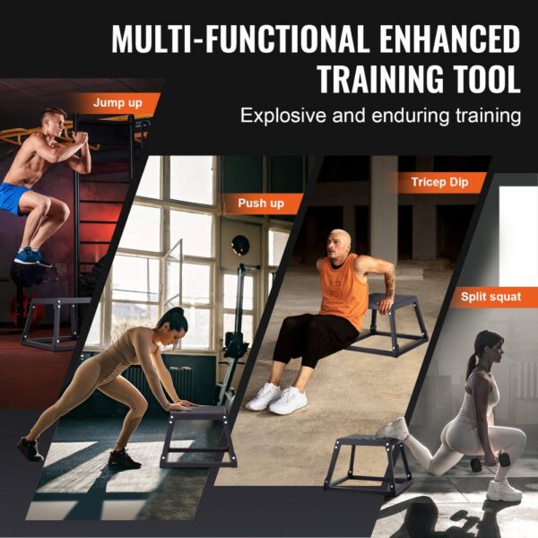 VEVOR Plyometrische Sprungbox, 305 mm Plyo-Box, Plyometrische Plattform Plyobox Schwarz, Rutschfeste Fitness-Übungs-Step-Up-Box für Heimtraining, Konditions-Krafttraining, Oberschenkel Trainieren – Bild 5