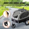 VEVOR Hundeanhänger 40 kg 2in1 Fahrradanhänger Kohlenstoffstahl + 600D Oxford-Gewebe + PP faltbar 1470 x 720 x 780 mm als Anhänger 1530 x 720 x 825 mm als Kinderwagen Hundebuggy Jogger Anhänger – Bild 3 VEVOR Hundeanhänger 40 kg 2in1 Fahrradanhänger Kohlenstoffstahl + 600D Oxford-Gewebe + PP faltbar 1470 x 720 x 780 mm als Anhänger 1530 x 720 x 825 mm als Kinderwagen Hundebuggy Jogger Anhänger – Bild 3