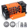 VEVOR Bohrerschleifgerät 120 W Bohrerschleifmaschine 4500 U/min Schärfstation 45# Stahl Bohrerschärfgerät 95-135° Einstellbarer Spitzenwinkel 18 Spannzangen Geeignet für Bohrerdurchmesser φ3–20 mm