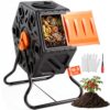 VEVOR Tumbling-Komposterbin Komposter Tumbler 70 L, Trommelkomposter 360° Drehbar Multifunktionaler Tumbling Komposter 605 x 510 x 730 mm, 20 kg Belastbarer Garten Kompostbehälter inkl. Handschuhe VEVOR Tumbling-Komposterbin Komposter Tumbler 70 L, Trommelkomposter 360° Drehbar Multifunktionaler Tumbling Komposter 605 x 510 x 730 mm, 20 kg Belastbarer Garten Kompostbehälter inkl. Handschuhe