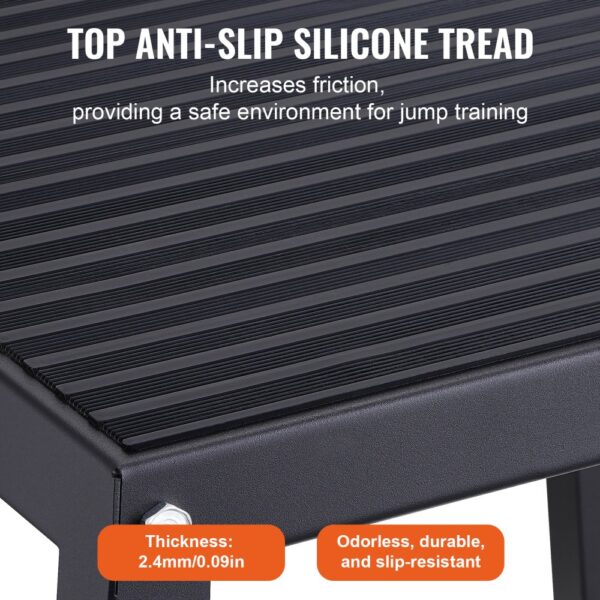 VEVOR 3-teilige Plyometrische Sprungboxen, 305/458/609 mm Plyometric Box Schwarz, Rutschfestes Fitness-Übungs-Step-Up-Box-Set für Heim-Fitness-Training, Konditions-Krafttraining, Jump Training Tragbar – Bild 3