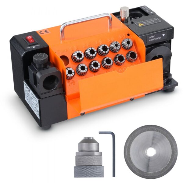 VEVOR MR-13A Bohrerschleifgerät 120 W Bohrerschleifmaschine 4500 U/min Schärfstation Stahl Bohrerschärfgerät 95-135° Einstellbarer Spitzenwinkel 11 Spannzangen Geeignet für Bohrerdurchmesser φ3–13 mm VEVOR MR-13A Bohrerschleifgerät 120 W Bohrerschleifmaschine 4500 U/min Schärfstation Stahl Bohrerschärfgerät 95-135° Einstellbarer Spitzenwinkel 11 Spannzangen Geeignet für Bohrerdurchmesser φ3–13 mm