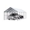 VEVOR Zeltgarage, 4 x 8 x 3,15 m, Garagenzelt, Carport mit Stahlrahmen & Dach, Autozelt-Garagenschatten mit abnehmbaren Seitenwänden, Mehrzweck-Autounterstand für Pickup, Boot, Auto & Traktoren