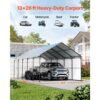 VEVOR Zeltgarage, 4 x 8 x 3,15 m, Garagenzelt, Carport mit Stahlrahmen & Dach, Autozelt-Garagenschatten mit abnehmbaren Seitenwänden, Mehrzweck-Autounterstand für Pickup, Boot, Auto & Traktoren – Bild 2