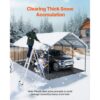 VEVOR Zeltgarage, 4 x 8 x 3,15 m, Garagenzelt, Carport mit Stahlrahmen & Dach, Autozelt-Garagenschatten mit abnehmbaren Seitenwänden, Mehrzweck-Autounterstand für Pickup, Boot, Auto & Traktoren – Bild 4