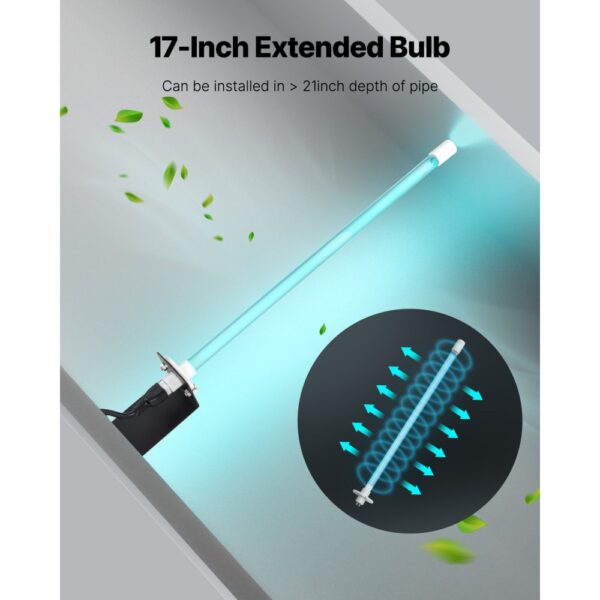 VEVOR HVAC-Luftreiniger, 25 W, 254 nm, UV-UVC-Licht-Spulenreiniger mit Magnet im Kanal für AC-Kanäle (Klimaanlagen), Luftwäscher, HVAC-UV-Lampen, Air-Purifier für Klimaanlagen – Bild 5 VEVOR HVAC-Luftreiniger, 25 W, 254 nm, UV-UVC-Licht-Spulenreiniger mit Magnet im Kanal für AC-Kanäle (Klimaanlagen), Luftwäscher, HVAC-UV-Lampen, Air-Purifier für Klimaanlagen – Bild 5