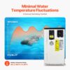 VEVOR Elektrische Pool-Wärmepumpe, 3,22–15,25kW Heizleistung, energiesparende Poolheizungen mit variabler Frequenz für 30–60m³ Aufstellpools, Heiz- und Kühlpool-Warmwasserbereiter AC 220–240V, 50Hz – Bild 3