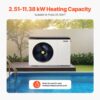 VEVOR Elektrische Pool-Wärmepumpe, 2,51–11,38 kW Heizleistung, energiesparende Poolheizungen mit variabler Frequenz für 25–50 m³ Aufstellpools, Heiz- und Kühlpool-Warmwasserbereiter AC 220–240 V 50 Hz – Bild 2 VEVOR Elektrische Pool-Wärmepumpe, 2,51–11,38 kW Heizleistung, energiesparende Poolheizungen mit variabler Frequenz für 25–50 m³ Aufstellpools, Heiz- und Kühlpool-Warmwasserbereiter AC 220–240 V 50 Hz – Bild 2
