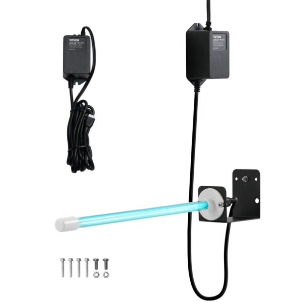 VEVOR HVAC-Luftreiniger, 18 W 254nm, UV-UVC-Licht-Spulenreiniger mit Magnet im Kanal für AC-Kanäle (Klimaanlagen), Luftwäscher mit 1 Ersatzbirne, HVAC-UV-Lampen, Air-Purifier für Klimaanlagen