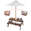 VEVOR Picknicktisch mit abnehmbarem Sonnenschirm & 2 Bänken, Sitzgruppe Strandtisch Outdoor Gartenmöbel aus Holz Terrassen-Essmöbel für 4 Personen für Garten, Hinterhof und Veranda (Walnuss) VEVOR Picknicktisch mit abnehmbarem Sonnenschirm & 2 Bänken, Sitzgruppe Strandtisch Outdoor Gartenmöbel aus Holz Terrassen-Essmöbel für 4 Personen für Garten, Hinterhof und Veranda (Walnuss)