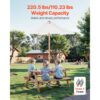 VEVOR Picknicktisch mit abnehmbarem Sonnenschirm & 2 Bänken, Sitzgruppe Strandtisch Outdoor Gartenmöbel aus Holz Terrassen-Essmöbel für 4 Personen für Garten, Hinterhof und Veranda (Walnuss) – Bild 3 VEVOR Picknicktisch mit abnehmbarem Sonnenschirm & 2 Bänken, Sitzgruppe Strandtisch Outdoor Gartenmöbel aus Holz Terrassen-Essmöbel für 4 Personen für Garten, Hinterhof und Veranda (Walnuss) – Bild 3