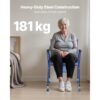 VEVOR Nachttoilettenstuhl 181 kg belastbar, Toilettensitzerhöhung mit gepolsterter Sitzfläche & Rückenlehne, abnehmbarer 5 L Eimer, höhenverstellbarer Toilettenstuhl (815-915 mm) für Erwachsene – Bild 4
