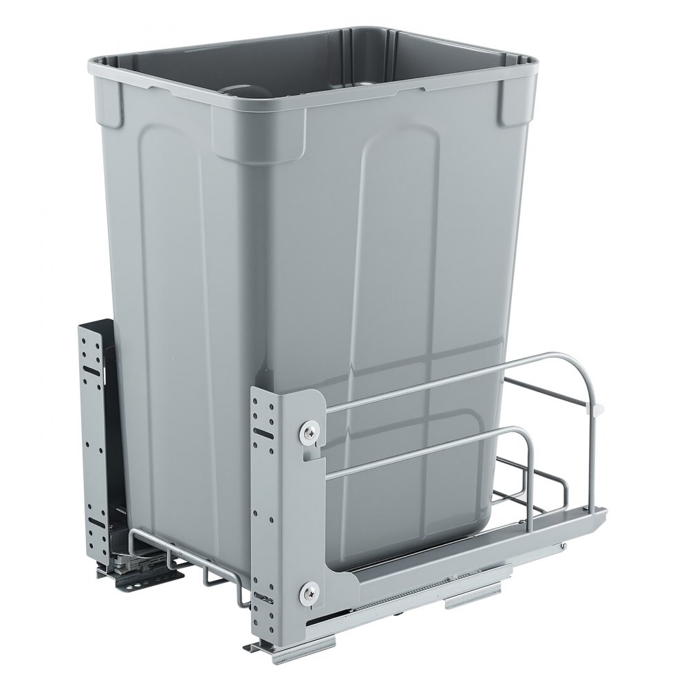 VEVOR ausziehbarer Mülleimer (35 Qt) für Küchenschränke, Unterbau-Abfallbehälter (30 kg belastbar) mit robustem Soft-Close-Schiebesystem aus Metall und Türsatz, für Spüle Unterbau
