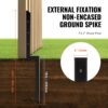 VEVOR Reparaturset für Zaunpfostenanker, 4er-Pack, Innendurchmesser 51 x 51 mm, robuste Stützpfähle für Zaunpfosten aus Stahl, Anker-Erdspieß zur Reparatur von schiefen, gebrochenen Holzzaunpfosten – Bild 4 VEVOR Reparaturset für Zaunpfostenanker, 4er-Pack, Innendurchmesser 51 x 51 mm, robuste Stützpfähle für Zaunpfosten aus Stahl, Anker-Erdspieß zur Reparatur von schiefen, gebrochenen Holzzaunpfosten – Bild 4