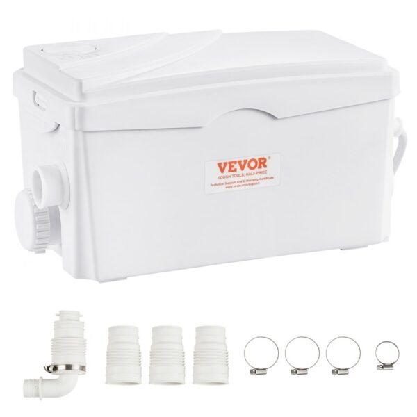 VEVOR Hebeanlage, 350 W, 6000 l/h Durchfluss, 7 m Förderhöhe, Abwasserpumpe mit 3 Wassereinlässen für Keller, Küche, Spüle, Dusche, Badewanne, Wäscheabwasserentsorgung, Aufspülmaschine VEVOR Hebeanlage, 350 W, 6000 l/h Durchfluss, 7 m Förderhöhe, Abwasserpumpe mit 3 Wassereinlässen für Keller, Küche, Spüle, Dusche, Badewanne, Wäscheabwasserentsorgung, Aufspülmaschine