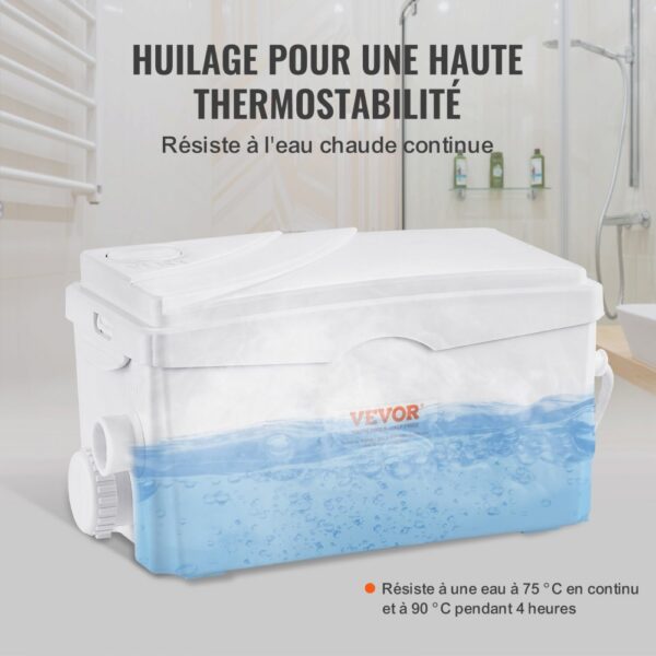 VEVOR Hebeanlage, 350 W, 6000 l/h Durchfluss, 7 m Förderhöhe, Abwasserpumpe mit 3 Wassereinlässen für Keller, Küche, Spüle, Dusche, Badewanne, Wäscheabwasserentsorgung, Aufspülmaschine – Bild 3 VEVOR Hebeanlage, 350 W, 6000 l/h Durchfluss, 7 m Förderhöhe, Abwasserpumpe mit 3 Wassereinlässen für Keller, Küche, Spüle, Dusche, Badewanne, Wäscheabwasserentsorgung, Aufspülmaschine – Bild 3