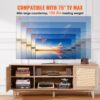 VEVOR Rattan-TV-Ständer 191cm Fernseher Boho-TV-Schrank Fernsehschrank Eiche – Bild 4