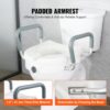 VEVOR Toilettensitzerhöhung WC Sitzerhöhung für Senioren 127 mm, erhöhter Toilettensitz einstellbar, Toilettenaufsatz für Senioren, Sitzerhöhung Toilette mit Griff, Toilettensitzerhöhungen Weiß – Bild 5