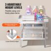 VEVOR Arbeitstisch aus Edelstahl, gewerblicher Arbeitstisch zur Lebensmittelzubereitung, 610 x 711 x 660 mm 3-seitiger Spritzschutz, robuster Zubereitungstisch Arbeitstisch mit einstellbarer Höhe – Bild 5