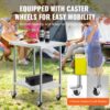 VEVOR Arbeitstisch aus Edelstahl, Zubereitungstisch mit 4 Rädern, 3 einstellbaren Höhenstufen, 610 x 762 x 954,6 mm Küchentisch Arbeitstisch zur Lebensmittelzubereitung für gewerbliche Restaurants – Bild 4