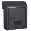 VEVOR Einbau-Türbriefkasten, 305 x 155 x 360 mm, Briefkasten für die Türdurchführung, 43 mm, robuster Stahl, Zahlencode-Schloss für Briefe, Schlüssel, Zuhause, Büro, Dunkelgrau