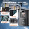 VEVOR Frequenzumrichter VFD 10 PS, 7,5 kW, 35 A, 1- oder 3-phasiger 220-V-Eingang auf 3-phasigen 220-V-Ausgang, 40-60-Hz-Eingang, 0-400-Hz-Ausgang, VFD für Spindelmotor-CNC-Drehzahlregelung – Bild 5