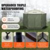 VEVOR Pop-Up-Pavillonzelt, Pop-Up-Zelt mit 6-seitigem Baldachin, Sonnenschutz mit 6 abnehmbaren Sichtschutz-Windtüchern und Netzfenstern, 10 x 10 Fuß, Schnellaufbau-Zelt mit Moskitonetz, Armeegrün – Bild 3