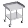 VEVOR Arbeitstisch aus Edelstahl, 610 x 711 x 762 mm Arbeitstisch zur Lebensmittelzubereitung mit 4 Rädern, Lenkrollen, 3-seitiger Spritzschutzwand, Arbeitstisch, Metall-Arbeitstisch für Restaurants