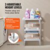 VEVOR Lebensmittel-Zubereitungstisch Edelstahl, Arbeitstisch für gewerbliche Küchen, mit 2 verstellbaren Unterregalen, 356 x 610 x 864 mm Zubereitungstisch aus Metall für Grill, Küche, Zuhause – Bild 5