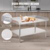 VEVOR Arbeitstisch Edelstahl, gewerblicher Arbeitstisch zur Lebensmittelzubereitung, 3-seitiger Spritzschutz, 762 x 1219 x 660 mm 689 kg Tragfähigkeit, mit einstellbarer Höhe für Restaurants – Bild 4 VEVOR Arbeitstisch Edelstahl, gewerblicher Arbeitstisch zur Lebensmittelzubereitung, 3-seitiger Spritzschutz, 762 x 1219 x 660 mm 689 kg Tragfähigkeit, mit einstellbarer Höhe für Restaurants – Bild 4