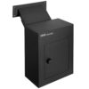 VEVOR Mauerdurchwurf Briefkasten, robuster Einbaubriefkasten aus Stahl für Wände mit einer Dicke von 70 bis 200 mm, Zahlenschloss, 330 x 178 x 430 mm Mauerbriefkasten, schwarz
