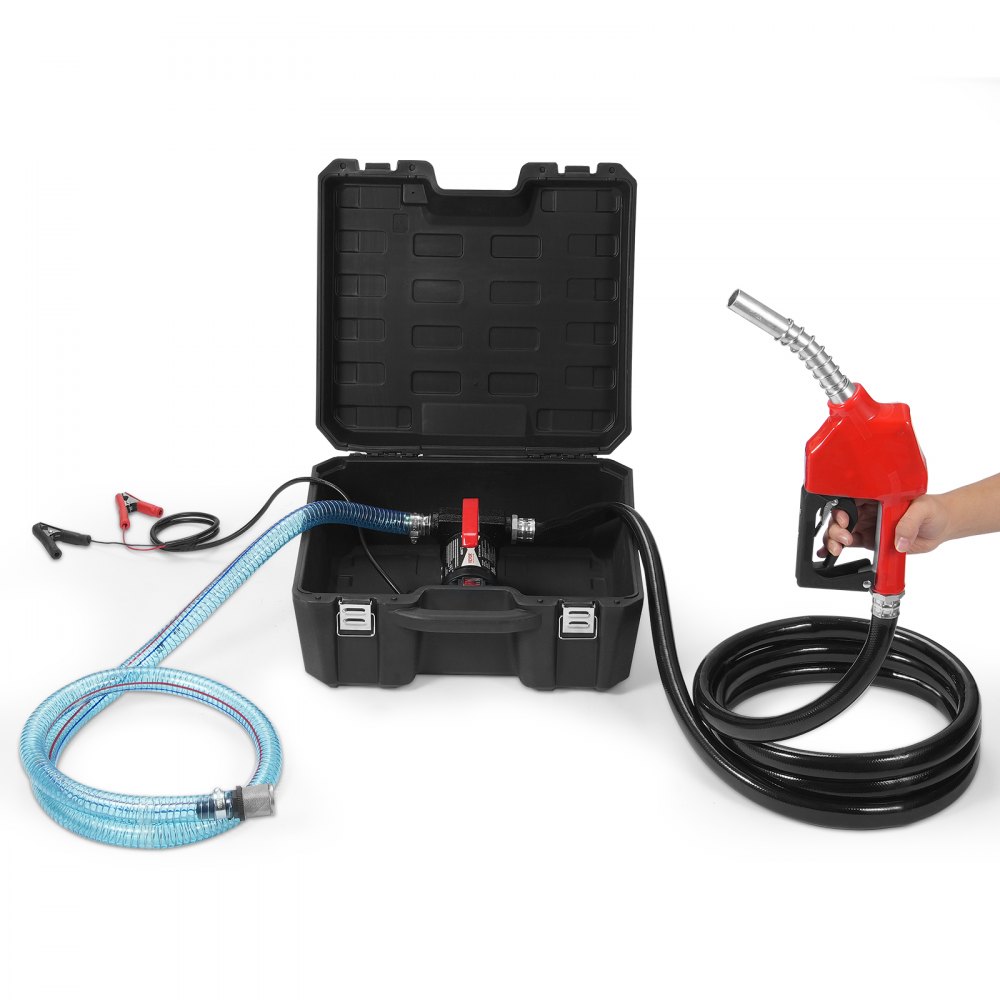 VEVOR Dieselpumpe, 12 V DC, 10 GPM, 1/4 PS, Kraftstoffpumpe mit automatischer Abschaltung der Pistole, hoher Durchfluss, Einlass- & Auslassschlauch für Diesel, Kerosin, Transformatorkraftstoff
