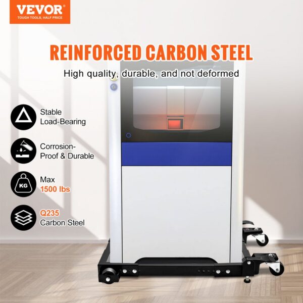 VEVOR Mobile Basis, 1500 lbs Kapazität, einstellbar von 18" x 24" bis 26,5" x 31,5", robuste universelle mobile Basis mit Schwenkrädern, für Holzbearbeitungsgeräte, Bandsäge, Elektrowerkzeuge, Maschinen – Bild 2