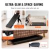 VEVOR Walking Pad Laufband unter den Schreibtisch, Laufband zum Arbeiten, funktionierendes Laufband mit 120 kg Tragkraft, tragbares Pad mit 2,5 PS, Fernbedienung LED-Anzeige 1-6 km/h Schwarz – Bild 4