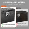 VEVOR Truckbox Werkzeugbox, Unterboden-Anhängerbox, Werkzeugkasten 612 x 310 x 360 mm Pickup-Aufbewahrungsbox, Aluminiumlegierung, 30 kg belastbarer Werkzeugkasten, abschließbare Aufbewahrungsbox – Bild 4