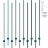 VEVOR 6 Fuß Zaunpfosten, 10er-Pack T-Pfosten Hochleistungs-Zaunpfosten aus Metall, stabile Zaunpfähle aus Stahl für Gartenhof, Rasen, Bauernhöfe und Maschendrahtzäune im Freien, grün
