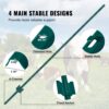 VEVOR 6 Fuß Zaunpfosten, 10er-Pack T-Pfosten Hochleistungs-Zaunpfosten aus Metall, stabile Zaunpfähle aus Stahl für Gartenhof, Rasen, Bauernhöfe und Maschendrahtzäune im Freien, grün – Bild 4