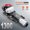 VEVOR 52ccm T-Pfostenramme mit Benzinantrieb, Zaunramme mit 2-Takt-Motor, tragbare 1400-W-Pfostenramme mit 3 Pfosten-Rammköpfen (49/69/100 mm), für Bauernhöfe, Ranchzäune, Straßenverbesserungen – Bild 4 VEVOR 52ccm T-Pfostenramme mit Benzinantrieb, Zaunramme mit 2-Takt-Motor, tragbare 1400-W-Pfostenramme mit 3 Pfosten-Rammköpfen (49/69/100 mm), für Bauernhöfe, Ranchzäune, Straßenverbesserungen – Bild 4