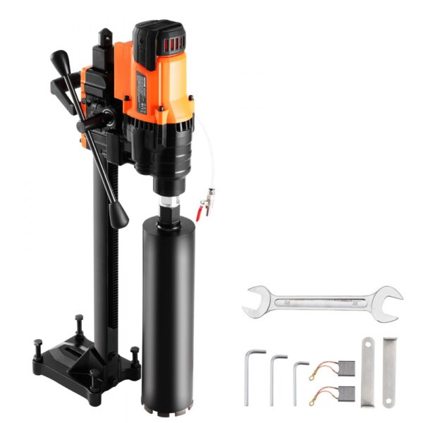 VEVOR Kernbohrmaschine Diamantkernbohrgerät mit Bohrdurchmesser 2-25 cm mit Ständer und Kernbohrer, 3200 W robuster Beton-Kernbohrer, Nass- und Trockenanwendung für Beton Ziegel VEVOR Kernbohrmaschine Diamantkernbohrgerät mit Bohrdurchmesser 2-25 cm mit Ständer und Kernbohrer, 3200 W robuster Beton-Kernbohrer, Nass- und Trockenanwendung für Beton Ziegel