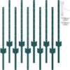 VEVOR 3 Fuß langer Zaunpfosten, 10er-Pack T-Pfosten Hochleistungs-Zaunpfosten aus Metall, stabile Zaunpfähle aus Stahl für Gartenhof, Rasen, Bauernhöfe und Maschendrahtzäune im Freien, grün