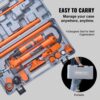 VEVOR Hydraulikzylinder Bausatz, tragbarer hydraulischer Wagenheber 10 t, mit 1,4 m Ölschlauch, Autokarosserierahmen-Reparaturset mit Aufbewahrungskoffer für Autoreparatur, Lkw, Bauernhof, Orange – Bild 5 VEVOR Hydraulikzylinder Bausatz, tragbarer hydraulischer Wagenheber 10 t, mit 1,4 m Ölschlauch, Autokarosserierahmen-Reparaturset mit Aufbewahrungskoffer für Autoreparatur, Lkw, Bauernhof, Orange – Bild 5