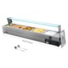 VEVOR kommerzieller Speisenwärmer, elektrischer Dampftisch mit 5 Behältern 1500 W, professionelles Buffet-Wasserbad aus Edelstahl mit Temperaturregelung von 30–80 °C für Catering Buffets Partys