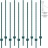 VEVOR 5 Fuß Zaunpfosten, 10er-Pack T-Pfosten Hochleistungs-Zaunpfosten aus Metall, stabile Zaunpfähle aus Stahl für Gartenhof, Rasen, Bauernhöfe und Maschendrahtzäune im Freien, grün