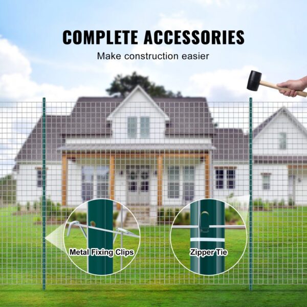 VEVOR 7 Fuß Zaunpfosten, 10er-Pack T-Pfosten Hochleistungs-Zaunpfosten aus Metall, stabile Zaunpfähle aus Stahl für Gartenhof, Rasen, Bauernhöfe und Maschendrahtzäune im Freien, grün – Bild 5 VEVOR 7 Fuß Zaunpfosten, 10er-Pack T-Pfosten Hochleistungs-Zaunpfosten aus Metall, stabile Zaunpfähle aus Stahl für Gartenhof, Rasen, Bauernhöfe und Maschendrahtzäune im Freien, grün – Bild 5